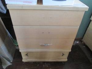 lot 98 image: Wood dresser approx 3  wide...