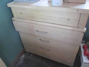 lot 99 image: Wood dresser approx 3.5 wide...
