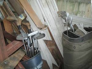 lot 228 image: 2 Sets of golf clubs, one has wood ...