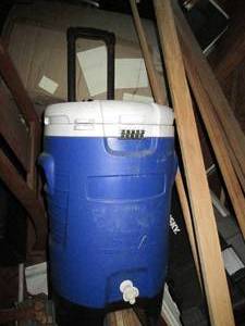 lot 240 image: Cooler on wheels with handle...