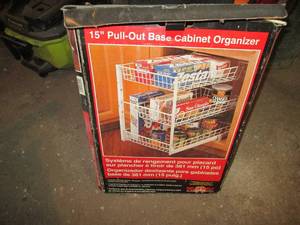 lot 270 image: 15in Pull-out Base cabinet Organize...