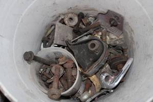 lot 139 image: Bucket of misc automotive hardware ...