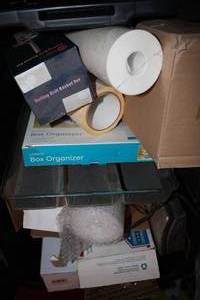 lot 185 image: Large tote containing misc office s...