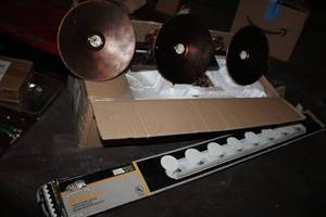 lot 193 image: New 48in Crome style bathroom light...