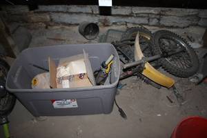 lot 295 image: Large tote of misc motorcycle and d...