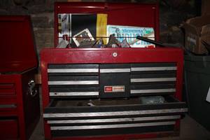 Craftsman metal 10-drawer, flip top...