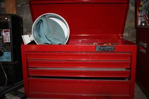 lot 304 image: Husky metal 4-drawer flip top tool ...