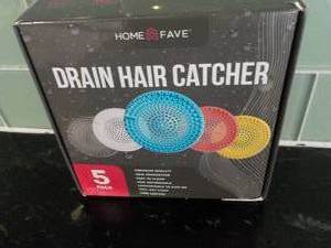 lot 15 image: Home Fave 5 pack Drain Hair Catcher...