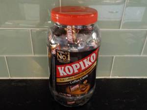 lot 31 image: 28 Oz Jar Kopiko Coffee Candy...