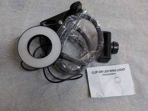 lot 46 image: Clip On LED Ring Light...