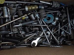 lot 107 image: Box of Drill Bits and Misc...