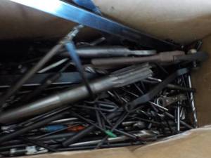 lot 125 image: Box of Drill Bits and Tools...