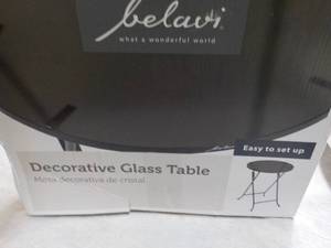 lot 158 image: Decorative Glass Table- slight dama...