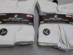 lot 192 image: 12 pair White Wear Proof Athletic S...