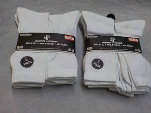 lot 196 image: 12 pair White Wear Proof Athletic S...