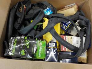 lot 207 image: Large Box of Bike Accessories and T...