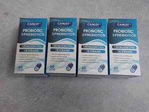 lot 257 image: 4 Canlist Probiotic 60 Capsules eac...