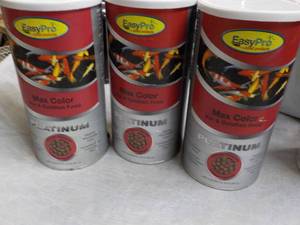 lot 276 image: 3 Cans Easy Pro Koi and Gold Fish F...
