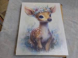 lot 292 image: 16 x 20 Childs Deer Dcor Canvas...