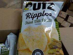 lot 295 image: Case of 14 UTZ 7.75 oz Bags Fried D...