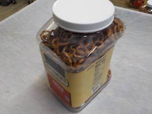lot 345 image: 30 oz jug Snyders Mini Pretzels...