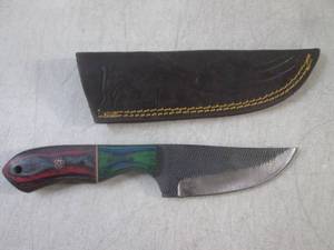 lot 6 image: (FS) 8 Fixed Blade Knife with Leat...