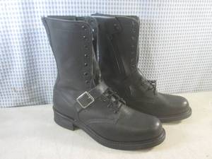 lot 49 image: (CS) Pair of Double H Black Leather...