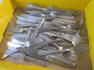 lot 56 image: (BSB) Assorted Vintage Silverware...