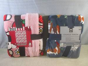 lot 143 image: (A-1) 2 New Throw Blankets...