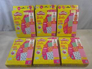 lot 155 image: (BS) 6 Play-Doh Barbie Sets 5 Pearl...