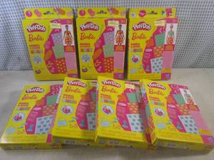 lot 157 image: (BSB) 7 Play-Doh Barbie Sets 5 Pear...