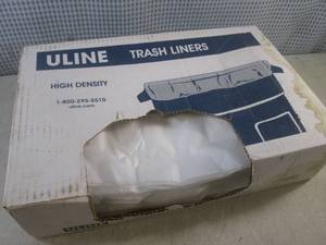 lot 185 image: (EW4) Open Box of Uline Trash Liner...