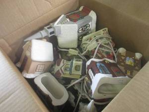 lot 196 image: (F-2) Box of Lightup Buildings Etc...