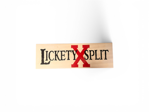 Wooden Lickety split sign