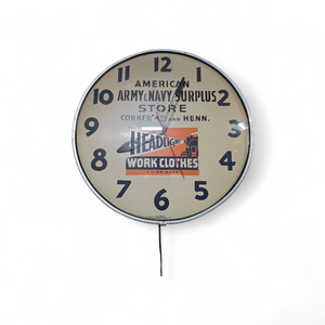 Vintage Army Navy Surplus Original Clock