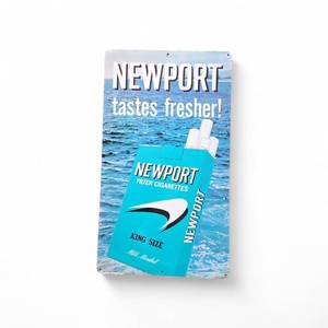 Newport Tastes Fresher Tin Ad Sign 19x11