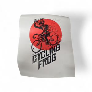Vintage Cycling Frog Artwork   Poster