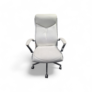 White Leather High Back Office Chair
