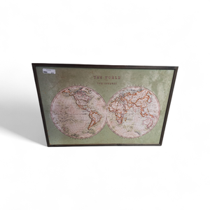 The World in Hemispheres Framed