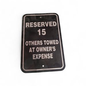 Metal Sign Reserved Parking