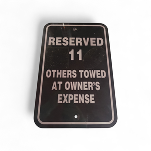 Metal Sign Reserved Parking