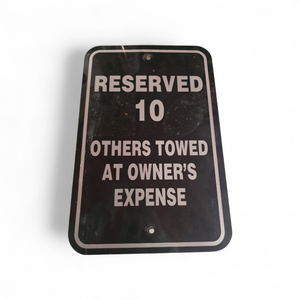 Metal Sign Reserved Parking