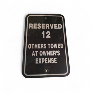 Metal Sign Reserved Parking