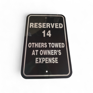 Metal Sign Reserved Parking
