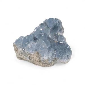 Celestine (also known as Celestite) mineral cluster Icy blue color.