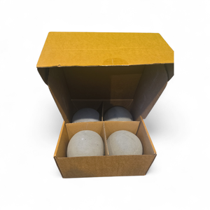 Skyflame 6-inch Ceramic Balls, 4 Pack Gray Round Fire Stones for NaturalPropane IndoorOutdoor Fire PitsFireplacesFire Bowls Accessory