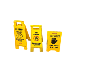 (3) Safety Signs  Closed  No Entry  Do Not Enter  Folding Commercial Signs