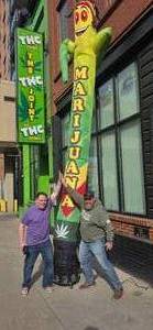 Large Ganja Blowup Fan Party Guy