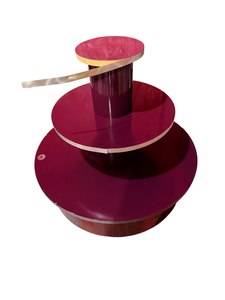 3-Tier Display Stand  Pedestal  42 x 44 Red w Metal Trim