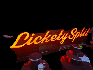 Lickety Split LED Retail Sign 15 Feet Long